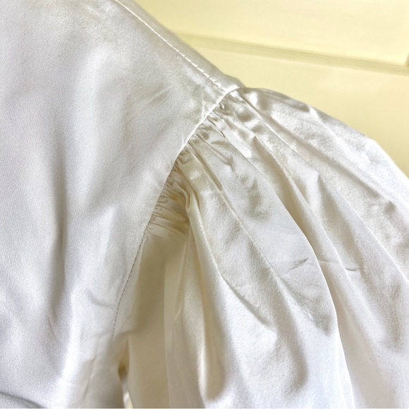 Blugirl Blumarine Embellished Accordion Pleated Collar Blouse - Picture 6 of 13